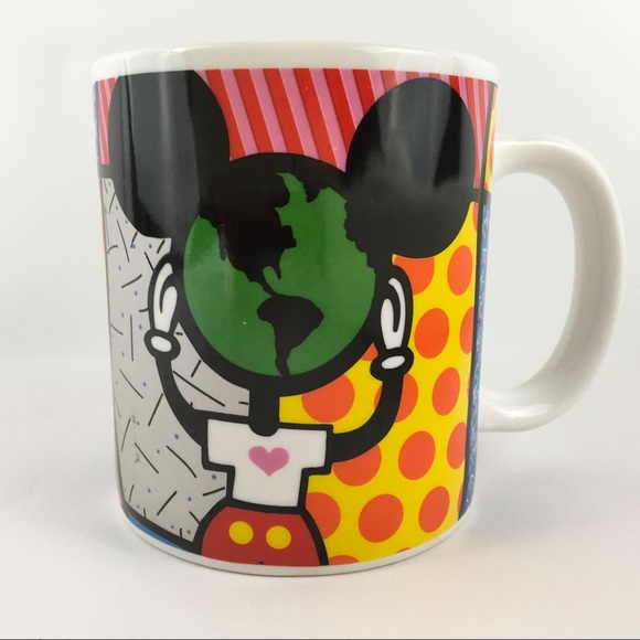 Disney Other - Romero Britto Mickey’s World 1997 Mug Mickey Mouse